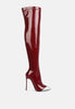 Chimes High Heel Patent Long Boots