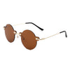 Crescent - Circle Retro Round Rimless Fashion Tinted Vintage Sunglasses