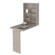 Foldable Table Tacoma, Seven Interior Shelves - Light Gray