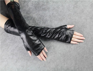 Zuriel Fingerless Gloves - Vegan Leather