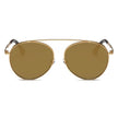 Bethel - Retro Mirrored Lens Teardrop Aviator Sunglasses