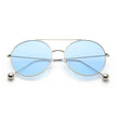 EUREKA | Unisex Round Tinted Lens Aviator Clear Glasses Balled Sunglasses