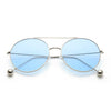 EUREKA | Unisex Round Tinted Lens Aviator Clear Glasses Balled Sunglasses