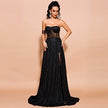 Black High Slit Gown