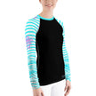 Women's Reels and Reefs Striped Sea Skinz Performance Rash Guard UPF 40+