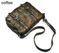 Vintage Genuine Leather Messenger Crossbody Bag Casual Sling Leisure Bags Brown