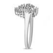 Diamant rond et taille baguette en or blanc 10 carats 1/2 carat