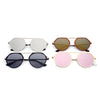 DRESDEN | Modern Flat Top Slender Round Sunglasses