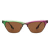 Mistique - Women Retro Half Frame Square Fashion Cat Eye Sunglasses