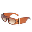 Starisle - Rectangle Chic Oval Lens Chunky Slim Fashion Sunglasses