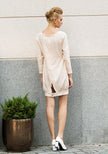 Robe oversize macaron vanille