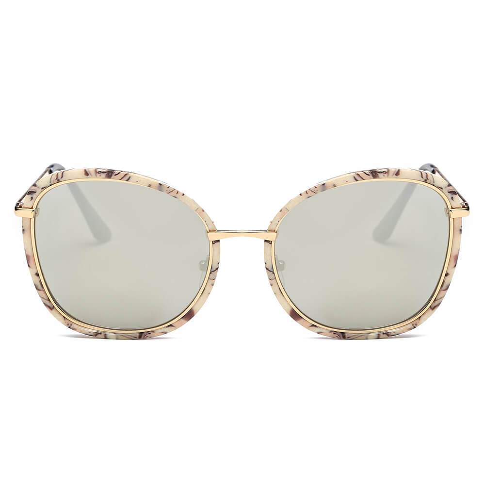 BROOKVILLE | Women Round Cat Eye Oversize Sunglasses