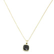 Christy Square Druzy Necklace in Gold