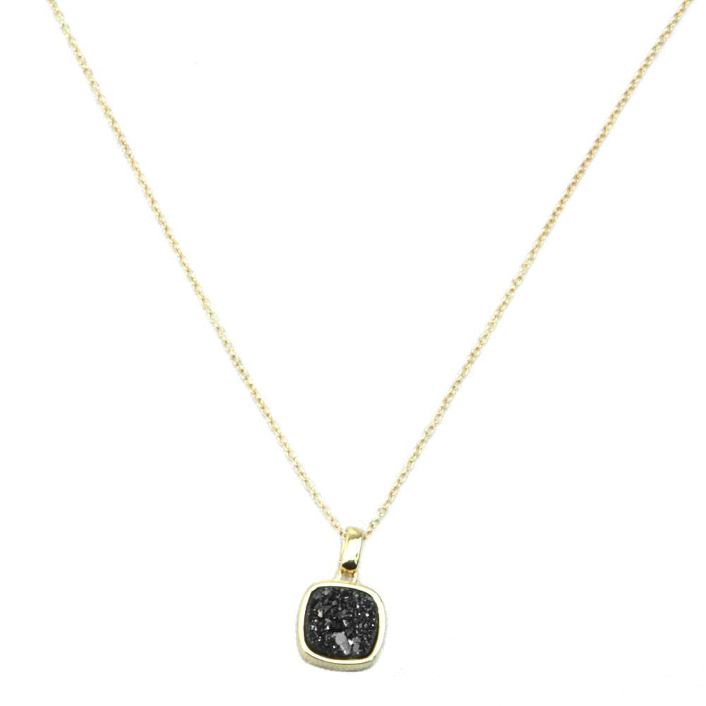 Collier Christy Square Druzy en or