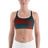 Women's Moisture Wicking Nadine Sports Bra (White & Black Piping)