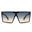 Vitalize - Oversize Retro Square Flat Top Tinted Fashion Women Sunglasses