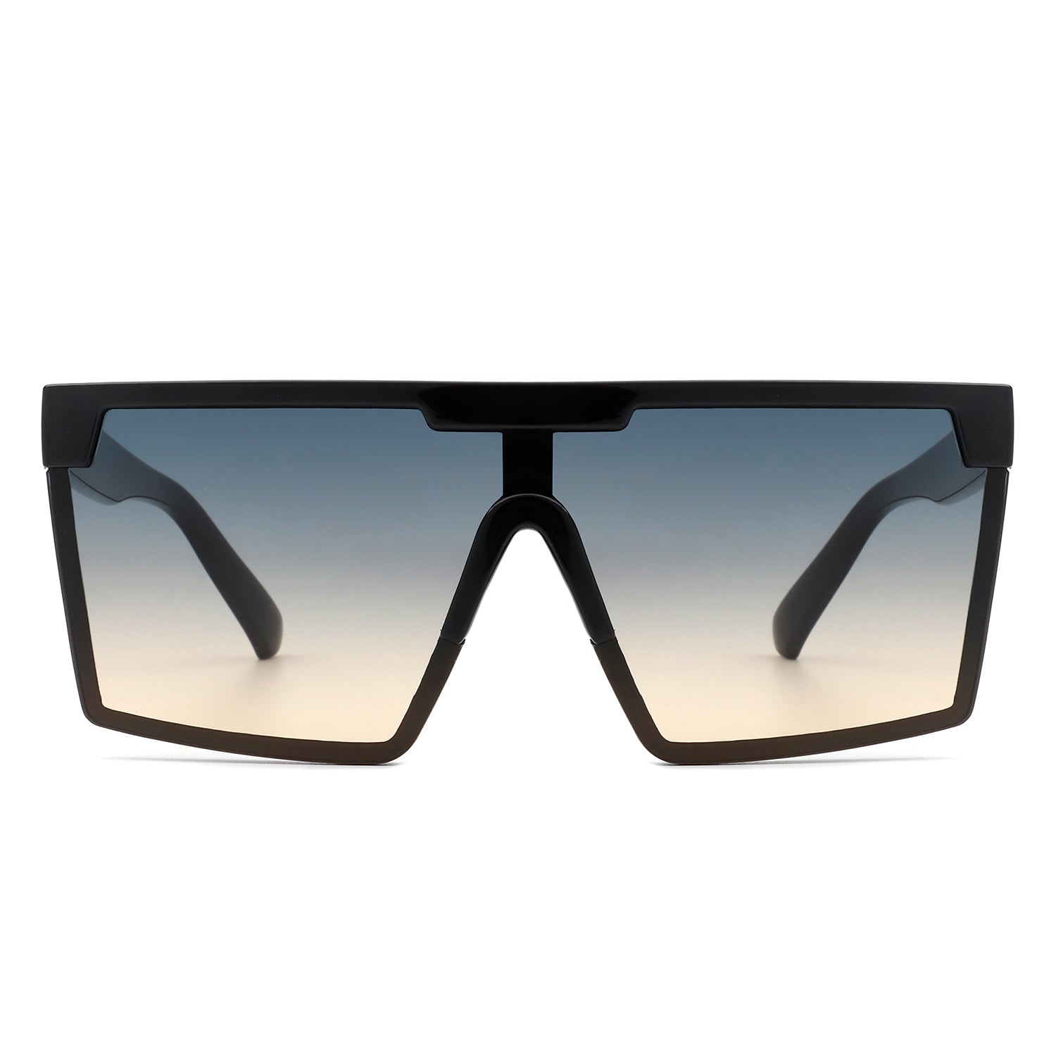 Vitalize - Oversize Retro Square Flat Top Tinted Fashion Women Sunglasses