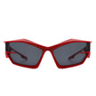 Pollich - Futuristic Rectangle Geometric Chunky Square Fashion Sunglasses