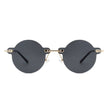 Crescent - Circle Retro Round Rimless Fashion Tinted Vintage Sunglasses