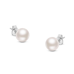 14K Gold Round White Saltwater Akoya Cultured Pearl