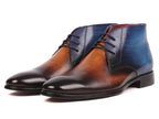 Bottes Chukka Paul Parkman pour hommes marron et bleu (ID#CK67L6)