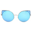 Dublin- Women Mirrored Lens Round Cat Eye Sunglasses