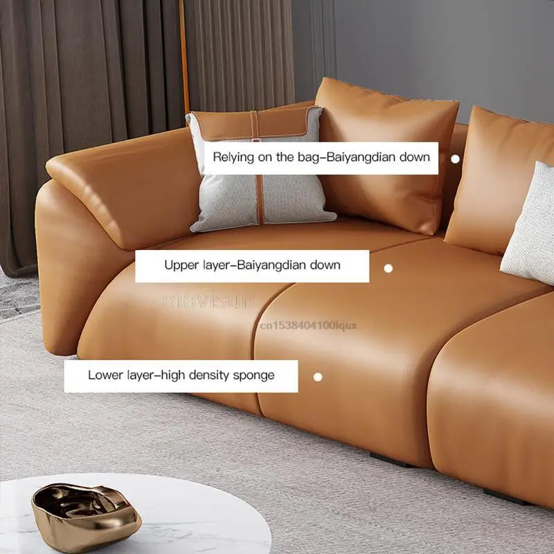 Light Leather Sofa