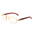 Oceanize - Rectangle Rimless Retro Frameless Fashion Tinted Sunglasses