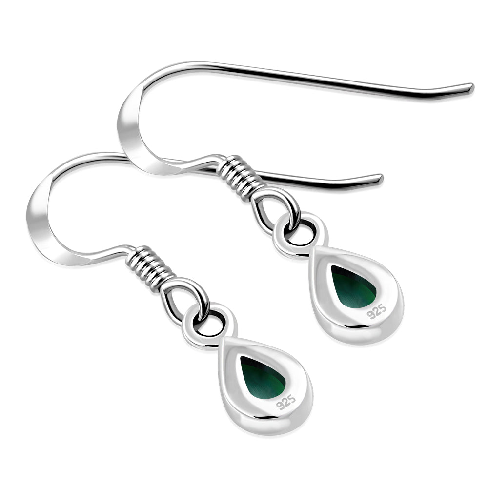 Boucles d'oreilles goutte turquoise en argent sterling