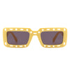 Undynite - Rectangle Irregular Frame Retro Fashion Square Sunglasses