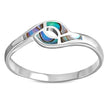 Bague en argent sterling avec coquillage d’ormeau