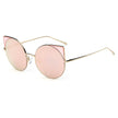 Dublin- Women Mirrored Lens Round Cat Eye Sunglasses