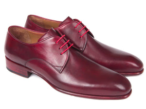 Chaussures Derby Paul Parkman bordeaux peintes à la main (ID#633BRD72)