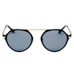 DRESDEN | Modern Flat Top Slender Round Sunglasses