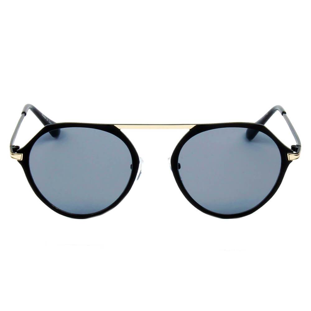 DRESDEN | Modern Flat Top Slender Round Sunglasses