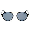 DRESDEN | Modern Flat Top Slender Round Sunglasses