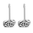 Plain Celtic Stud Silver Earrings