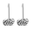 Plain Celtic Stud Silver Earrings