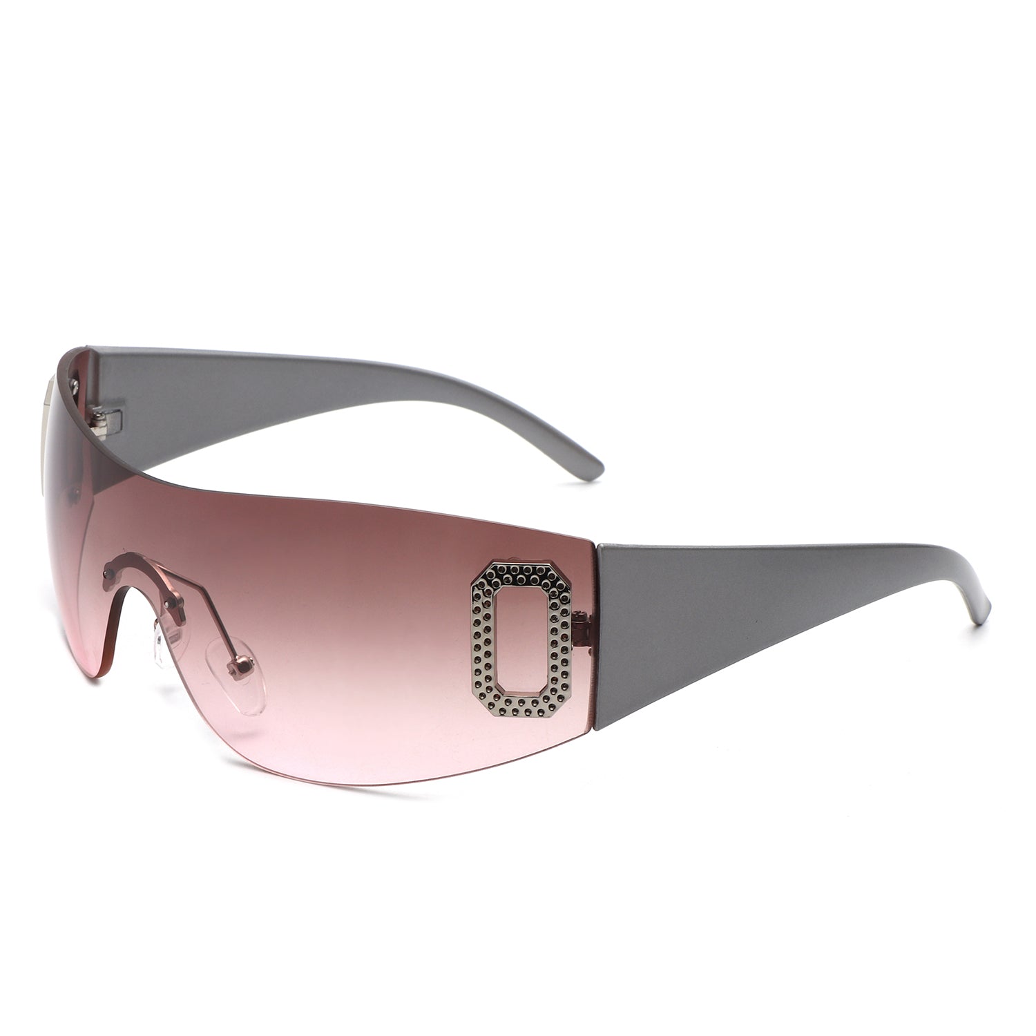 Havoc - Lunettes de soleil rectangulaires sans monture élégantes pour femmes