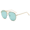 LOUDON | Oversize Tinted Lens Round Aviator Sunglasses