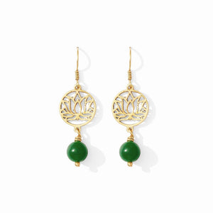 Boucles d'oreilles pendantes lotus