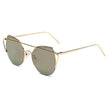 DILLON | Modern Cat Eye Mirrored Flat Lens Sunglasses Circle