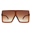 Zenithia - Square Oversize Women Flat Top Fashion Sunglasses