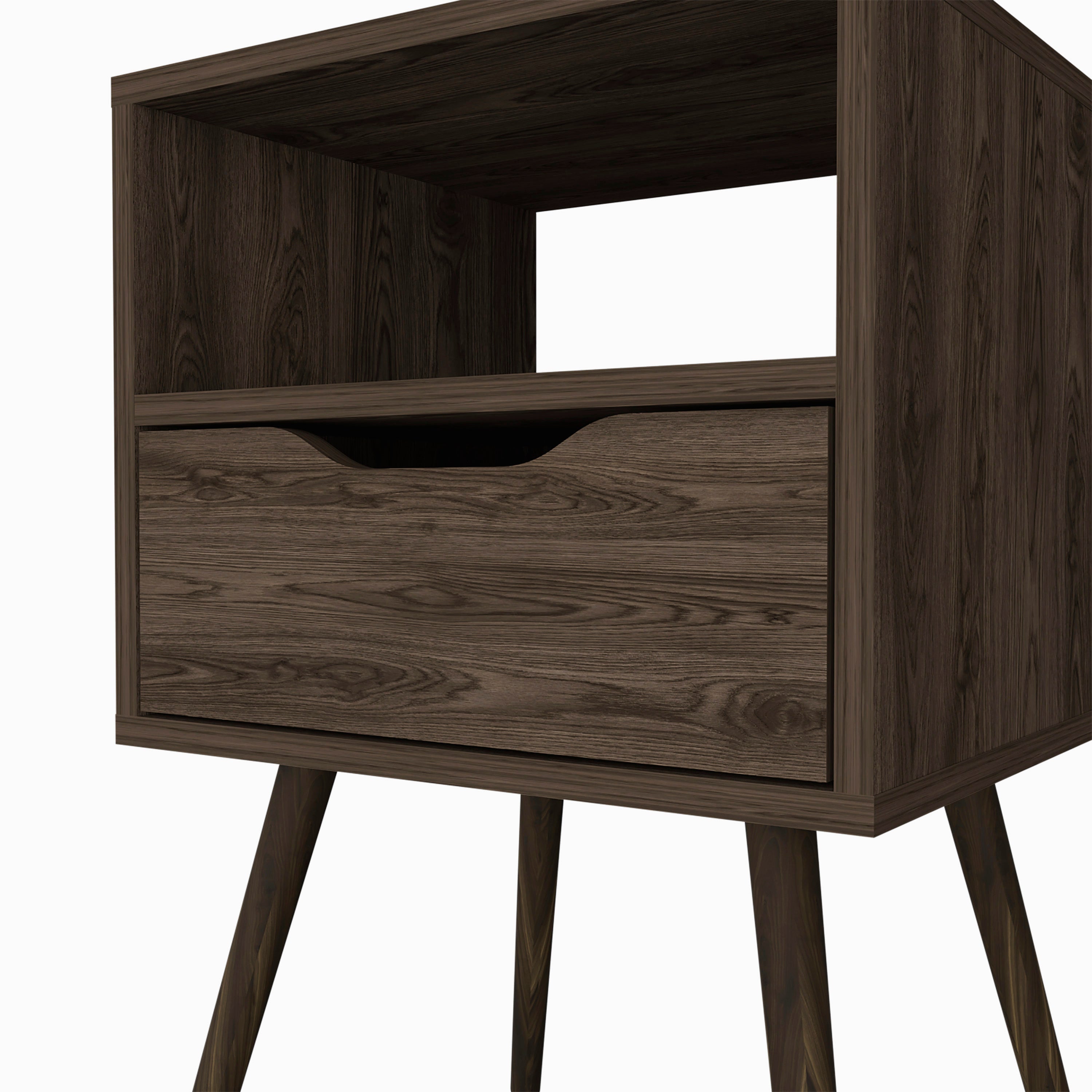 Nightstand  Fugaz, Bedroom, Dark Walnut