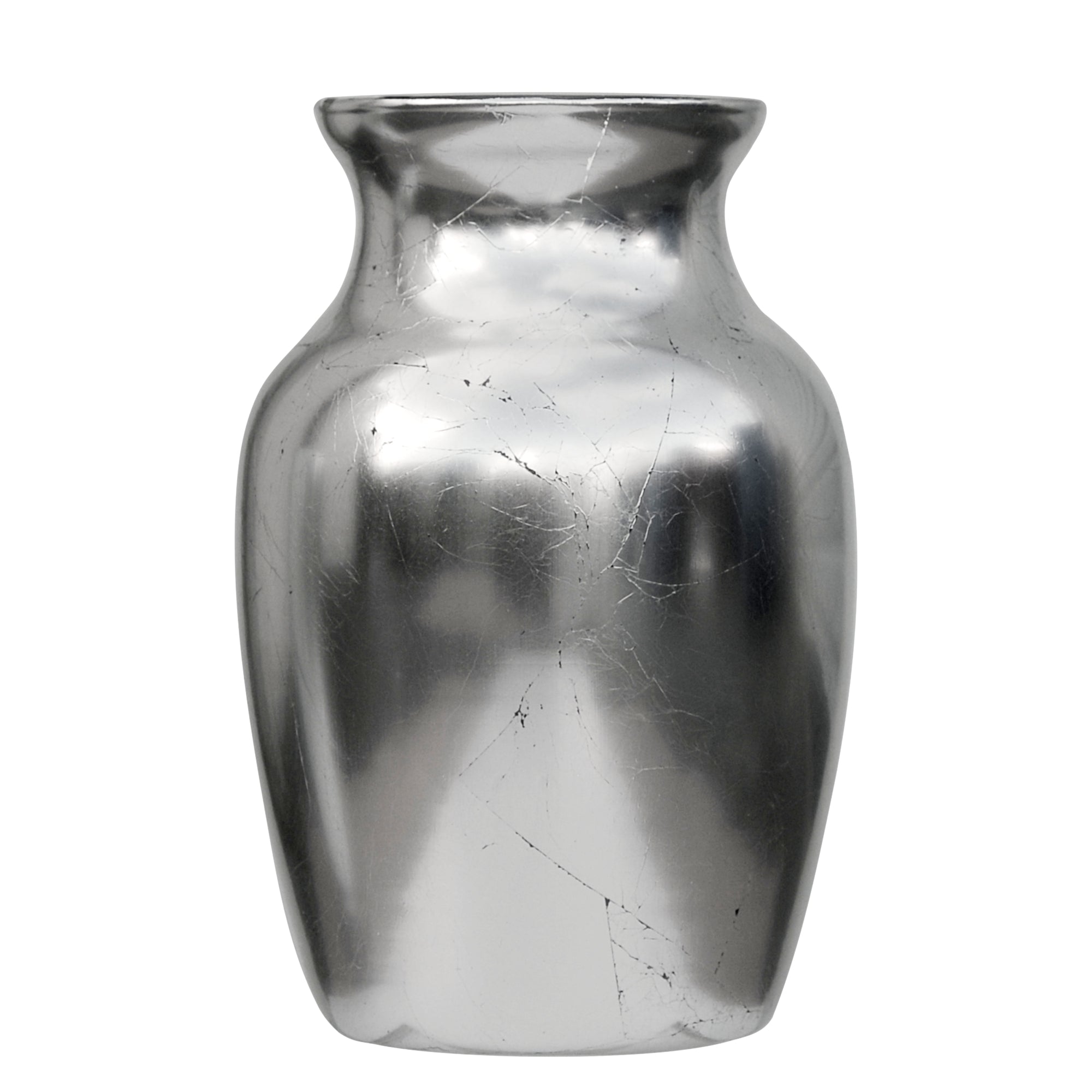 Vase à fleurs en argent doré de 7 pouces