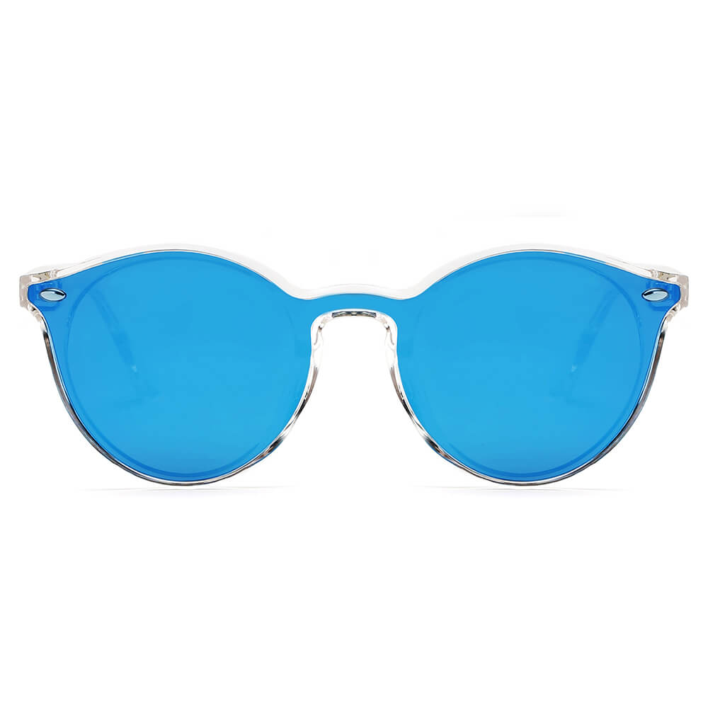 CROSBY | Unisex Fashion Retro Round Horn Rimmed Sunglasses