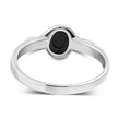 Bague en argent avec nœud celtique en onyx noir