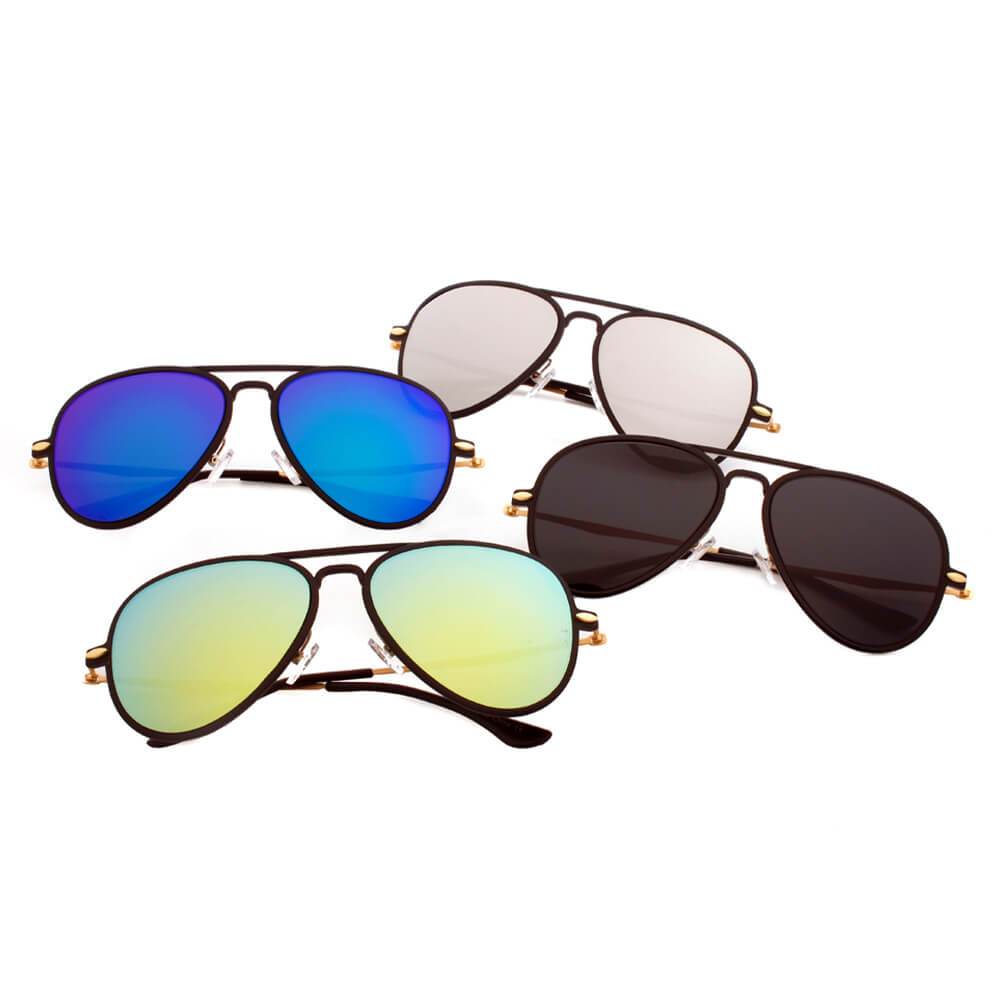 DURHAM | Unisex Mirrored Aviator Fashion Sunglasses