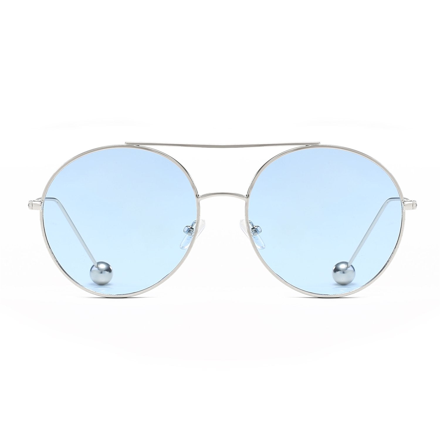 EUREKA | Unisex Round Tinted Lens Aviator Clear Glasses Balled Sunglasses