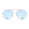 EUREKA | Unisex Round Tinted Lens Aviator Clear Glasses Balled Sunglasses